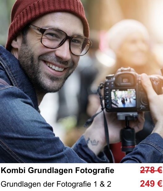 Praxis-Fotoworkshop Nürnberg: Von der Programmautomatik zur manuellen Kamera – Grundlagen der Fotografie 1 & 2