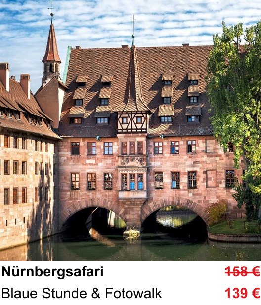 Fotokurs Nürnbergsafari – Blaue Stunde & Fotowalk
