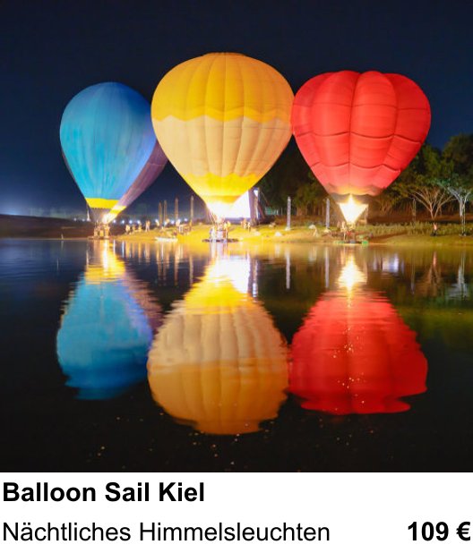 Landschaftlicher Fotoworkshop zu Balloon Sail Kiel: Nächtliches Himmelsleuchten