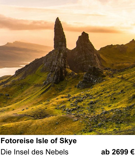 Landschaftlicher Fotoworkshop zu Fotoreise Isle of Skye: Die Insel des Nebels
