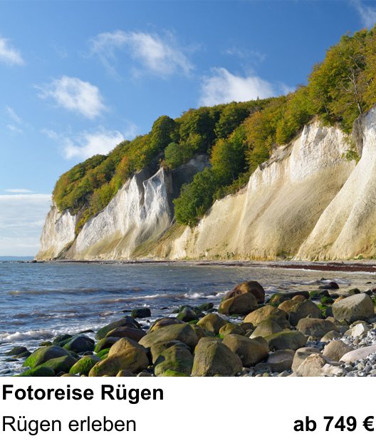 Landschaftlicher Fotoworkshop zu Fotoreise Rügen: Rügen erleben