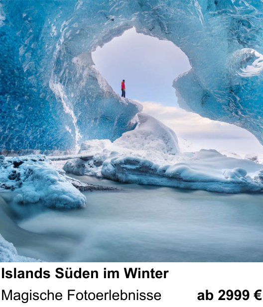 Landschaftlicher Fotoworkshop zu Islands Süden im Winter: Magische Fotoerlebnisse