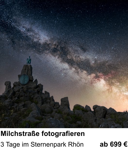 Landschaftlicher Fotoworkshop zu Milchstraße fotografieren: 3 Tage im Sternenpark Rhön