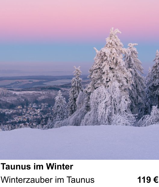 Landschaftlicher Fotoworkshop zu Taunus im Winter: Winterzauber im Taunus